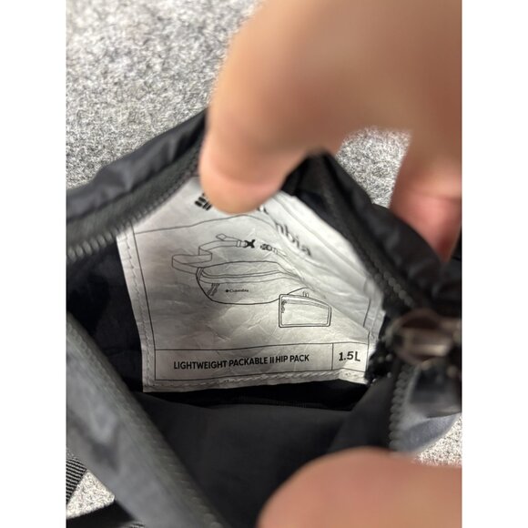 Columbia Lightweight Packable II Hip Pack 1.5L Black Waist Fanny Pack Unisex - Picture 5 of 5